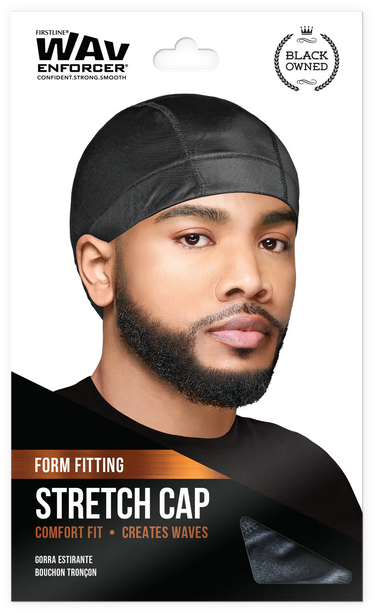 Firstline WavEnforcer Stretch Cap – Black 900 - ANNS BEAUTY SUPPLY